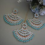 Beads and Pearls stone studded earrings set