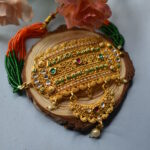 Gold Plated White Kundan Studded Jewellery Set