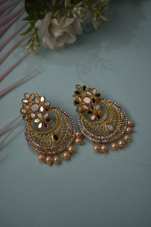 Mirror Studded Earrings Set