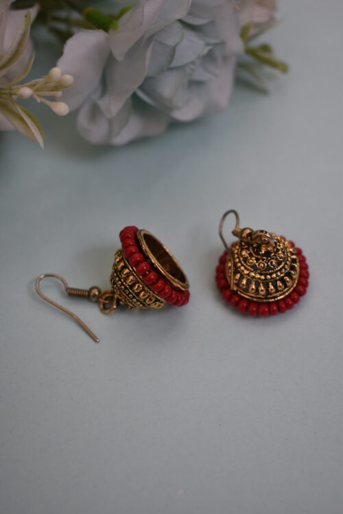 Golden Jhumki Earrings