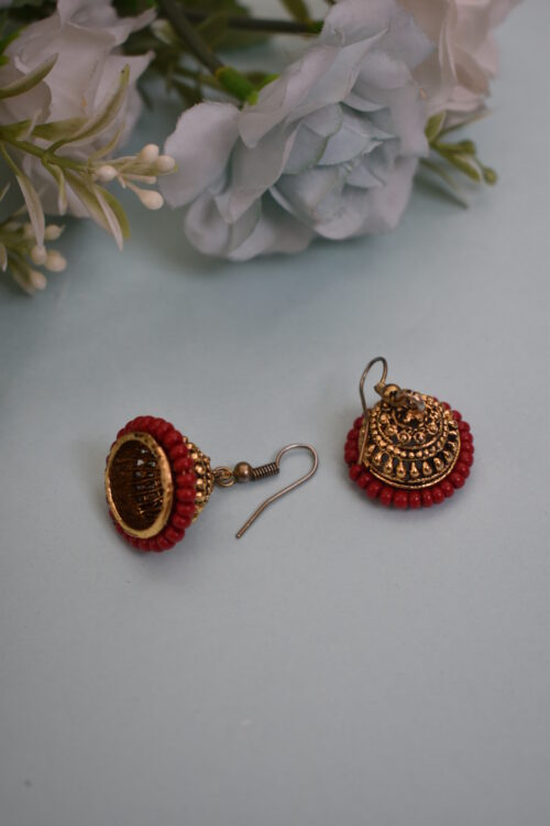 Golden Jhumki Earrings