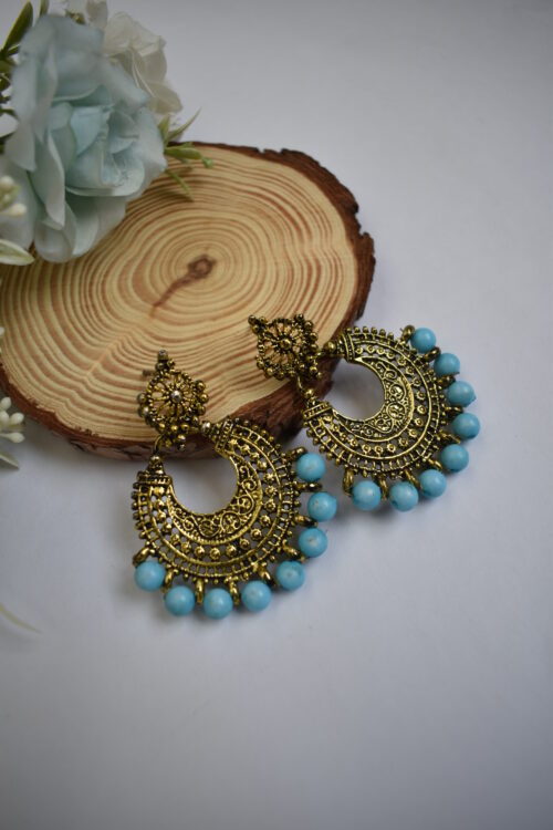 Oxidised Golden Shade Earrings
