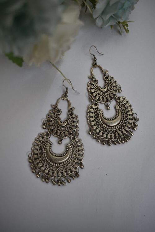Oxidised Silver Plated Earrings