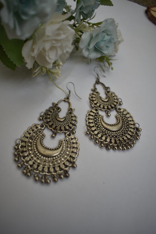 Oxidised Silver Plated Earrings