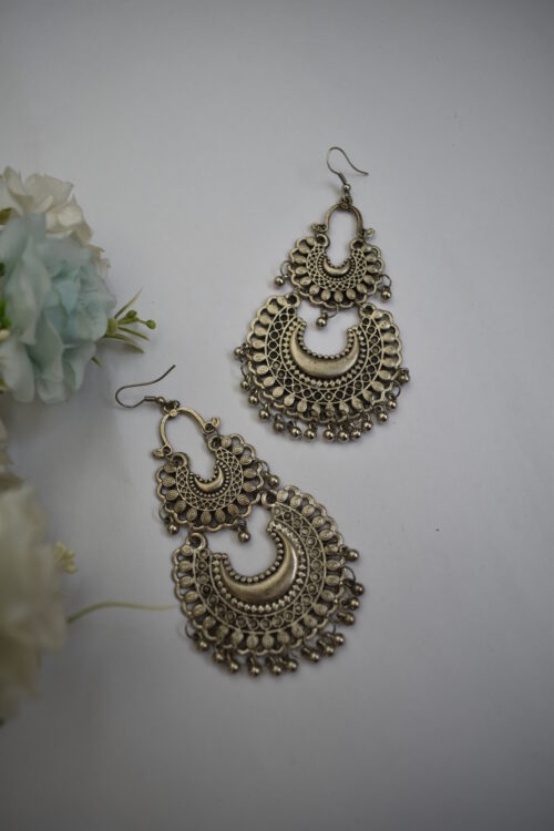 Oxidised Silver Plated Earrings