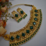 Gold Plated Stone Studded Jewellery Set