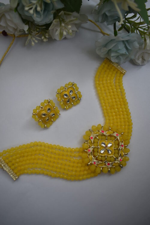 Beads Kundan & Meenakari Choker Set