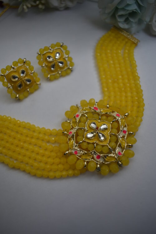 Beads Kundan & Meenakari Choker Set