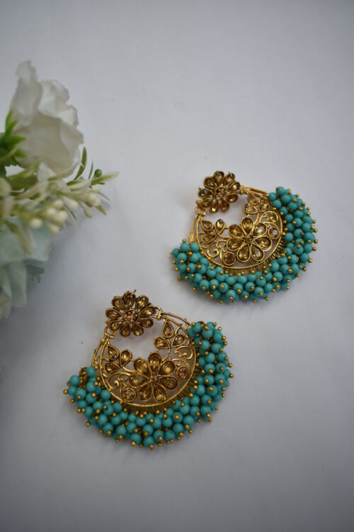 Maang Tikka With Drop Earrings