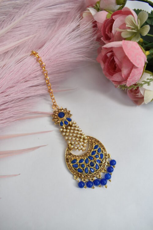Stone Studded Pearl Embellished Earrings Set