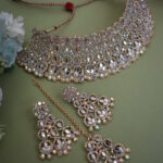 Rose Gold Kundan Studded Jewellery Set