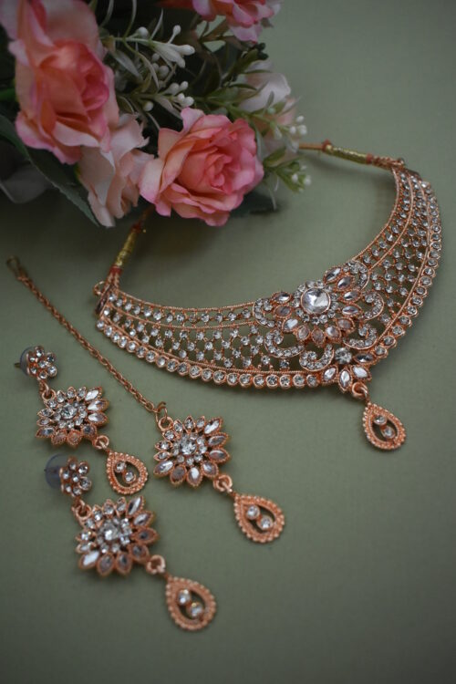Rose Gold Necklace Set
