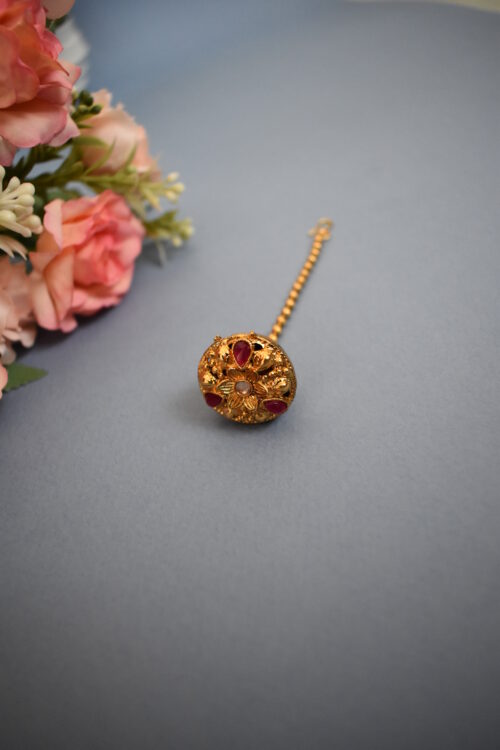 Traditional Gold Plated Borla Maang Tikka