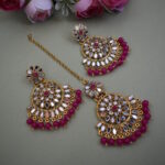 Shimmery Earrings & Maang Tikka Set