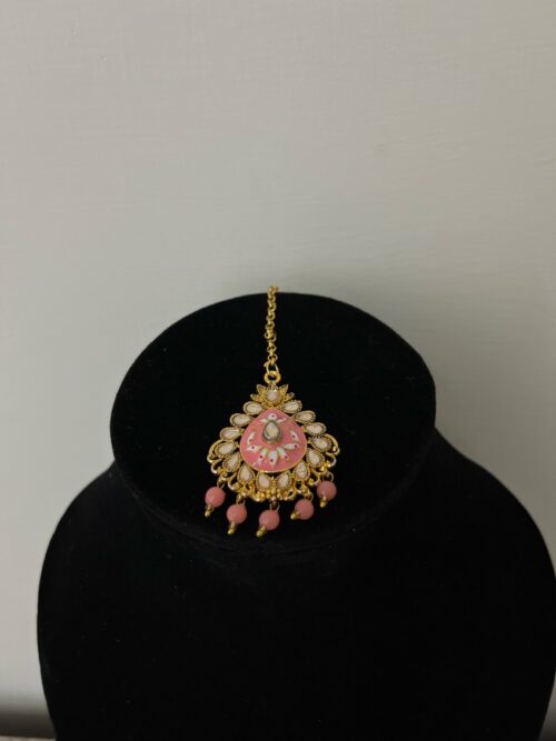 Gold Plated Meenakari Beads Jhumka Earrings Set