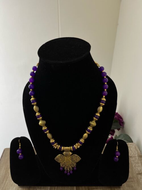 Antique Purple Beads Jewellery Set