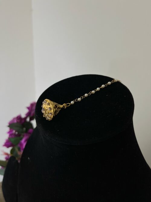 Traditional Pearl Chain Borla Maang Tikka