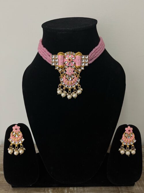 Choker Necklace With Earrings