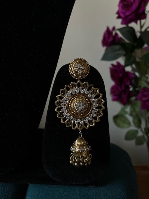Beautiful Golden Jhumki Earrings