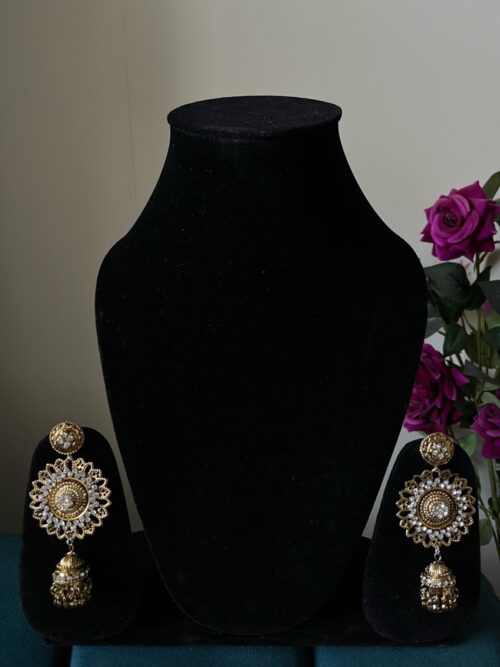 Beautiful Golden Jhumki Earrings