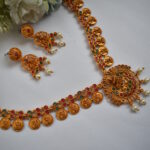 Gold Plated Coin Design Necklace Set