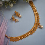 Traditional Wedding Wear Gold Toned Necklace Set
