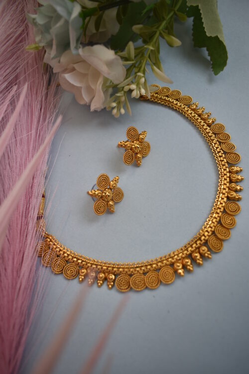 Indian Traditional Gold Necklace Set