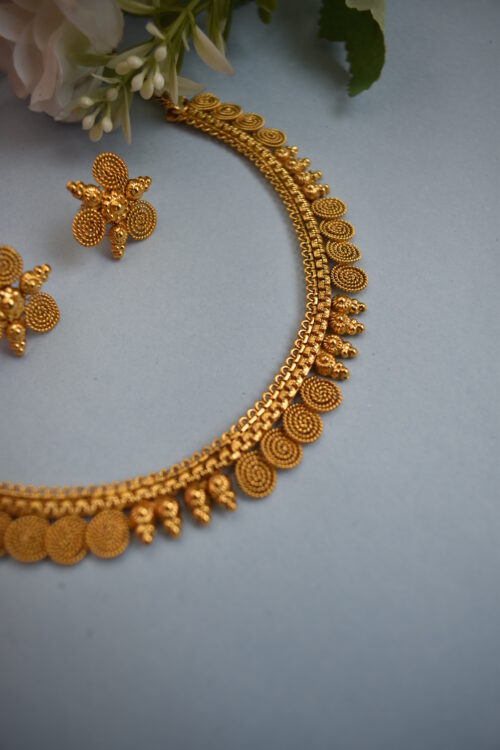 Indian Traditional Gold Necklace Set