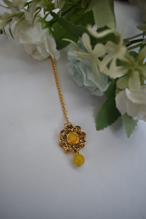 Gold Stones And Beads Necklace Set