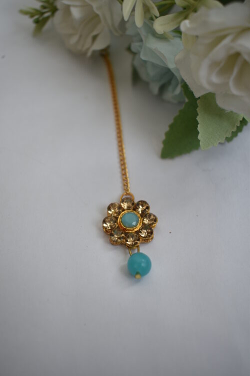 Gold Stones And Beads Necklace Set