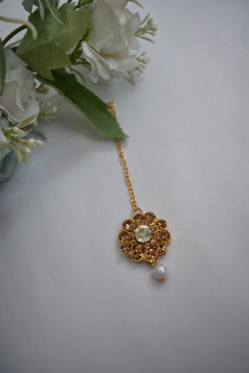 Gold Stones And Beads Necklace Set
