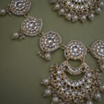 Pearls And Kundan Studded Semi Bridal Necklace Set