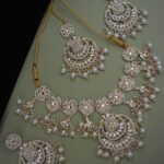 Pearls And Kundan Studded Wedding Wear Necklace Set