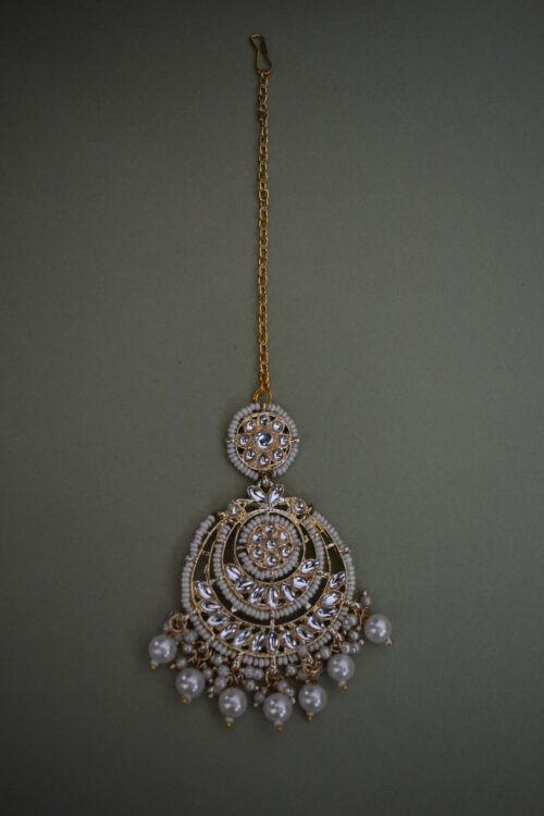 Pearls And Kundan Studded Wedding Wear Necklace Set