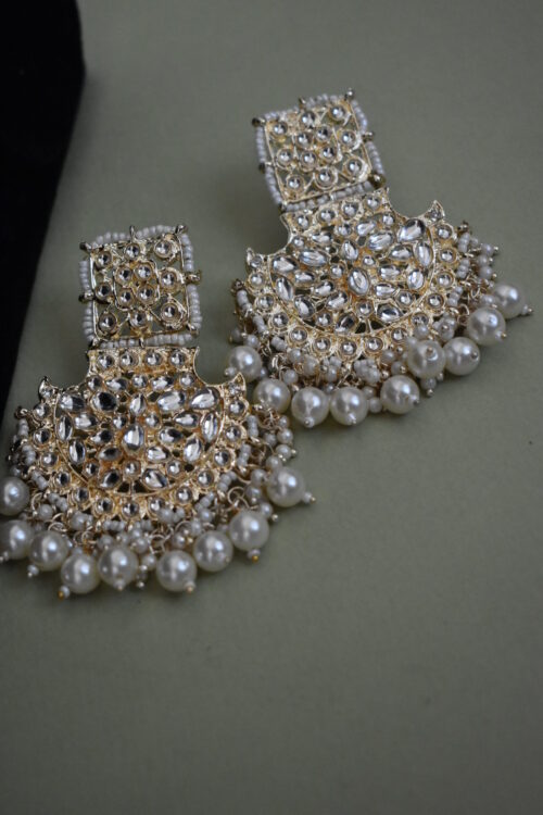 Pearls And Kundan Embellished Necklace Set