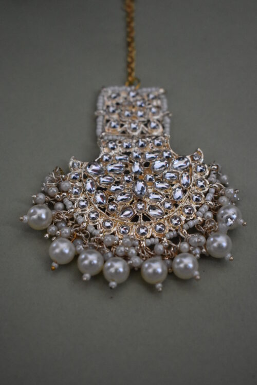 Pearls And Kundan Embellished Necklace Set