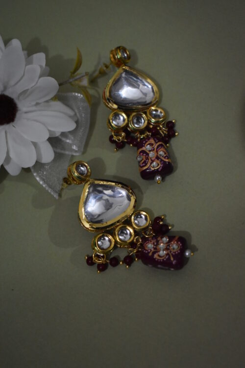 Gold Toned Big Kundan Studded Choker Necklace Set