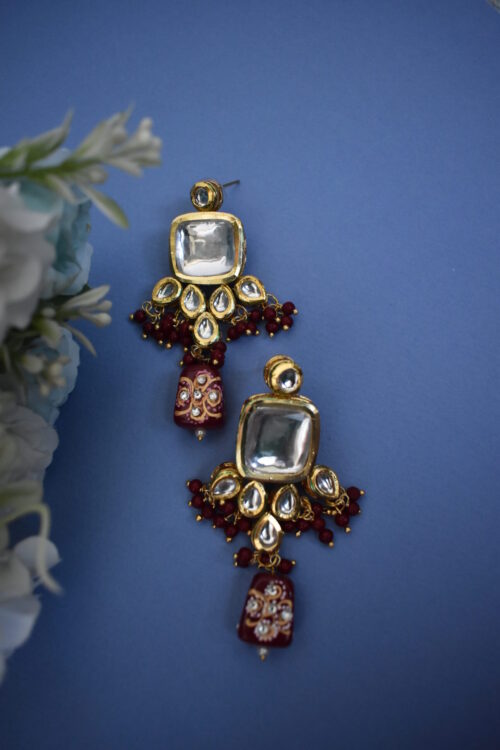Indian Traditional Kundan Meenakari Necklace Set