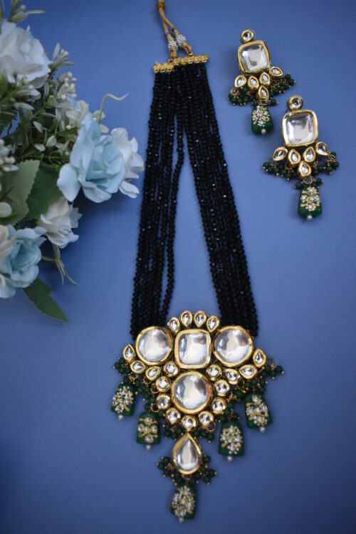Indian Traditional Kundan Meenakari Necklace Set