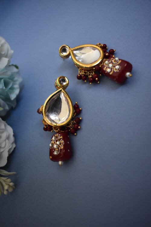 Traditional Big Kundan And Meenakari Long Necklace Set