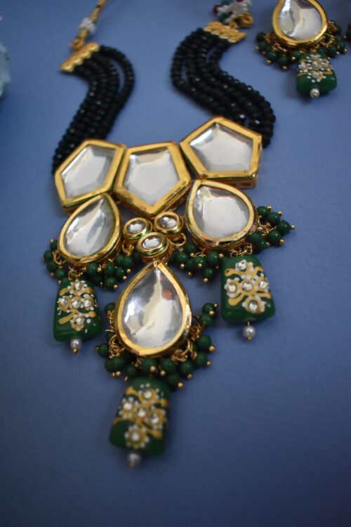 Traditional Big Kundan And Meenakari Long Necklace Set