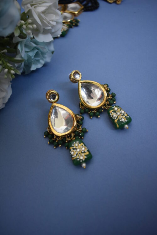 Traditional Big Kundan And Meenakari Long Necklace Set