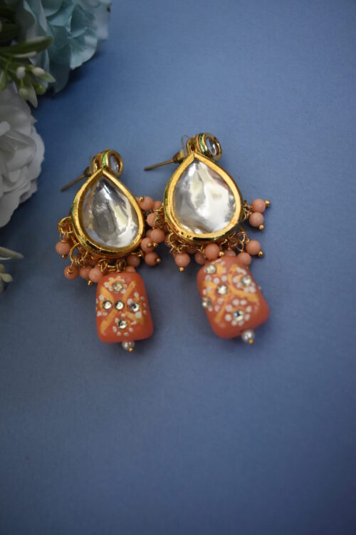 Traditional Big Kundan And Meenakari Long Necklace Set