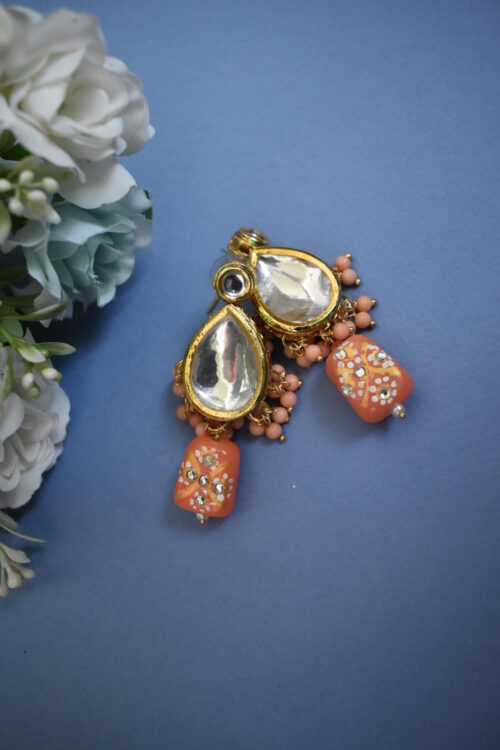 Traditional Big Kundan And Meenakari Long Necklace Set