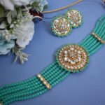 Crystal Kundan Choker Set with Earrings