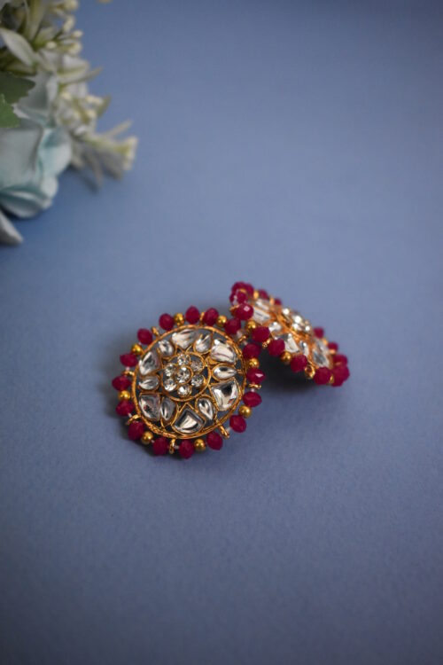 Crystal Kundan Choker Set with Earrings