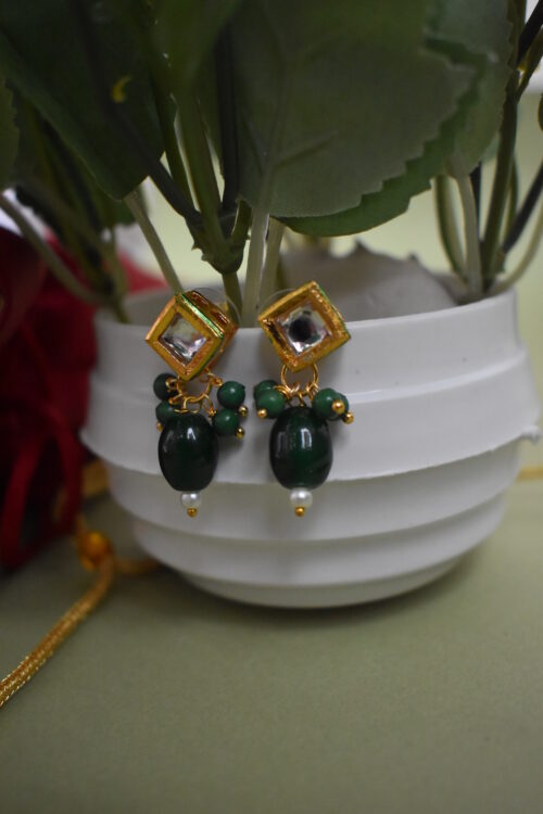 Traditional Big Kundan And Beads Choker Set
