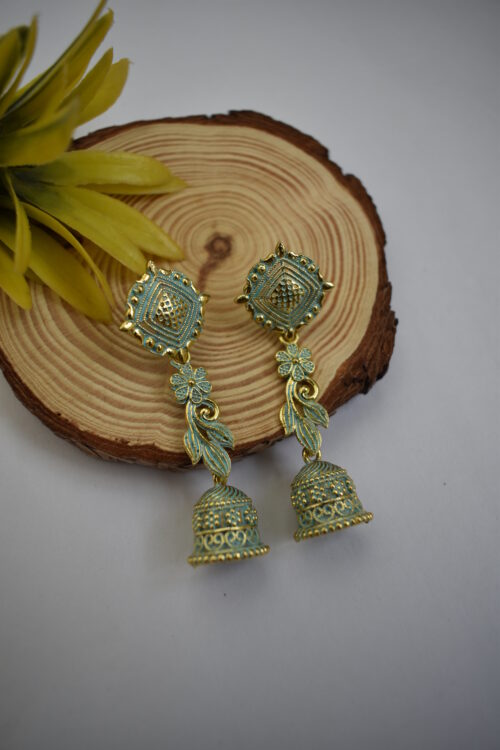 Gold Toned Jhumki Earrings