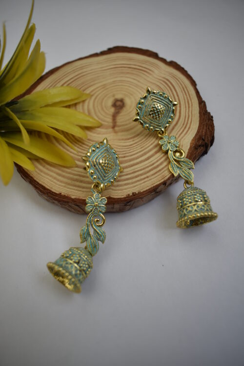 Gold Toned Jhumki Earrings