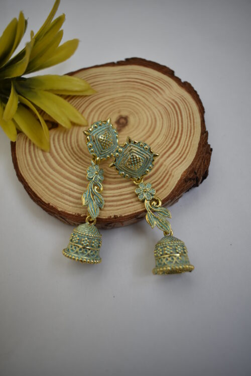 Gold Toned Jhumki Earrings